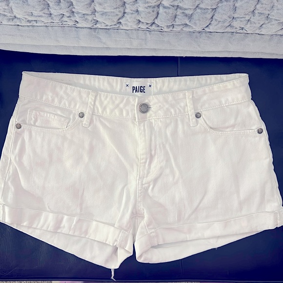 PAIGE Pants - PAIGE white denim Jimmy Jimmy Short-Belle sz27